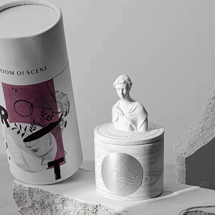 Porta-candela ceramico di David Statue Vessels Candles Scented delle candele dell'AROMA della scultura greca decorativa su ordinazione di fragranza con la L 2