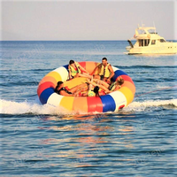 Bateau gonflable remorquable commercial pour 6 personnes, diamètre 3 m, bateau remorquable pour jeux aquatiques