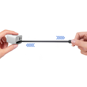 Cabo Retrátil Carregador USB C 65W <span class=keywords><strong>2</strong></span> Portas GaN Carregador Rápido Bloco US EU UK Carregador de Parede Compatível com Telemóveis - Product Image 3