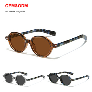 Gafas de Sol de Acetato Grueso de Diseño para Mujer 2025, Gafas de Sol Retro para Hombre, Gafas de Sol Ovaladas Vintage de Moda con Protección UV Polarizada - Product Image 1