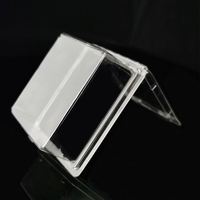 Boîte d'emballage en PET transparent recyclé en gros avec trou euro, taille personnalisable en stock