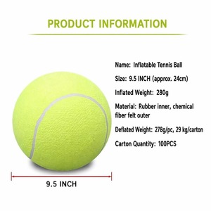 Palla da Tennis Gonfiabile Gigante da 9,5 Pollici, Giocattolo Interattivo per <span class=keywords><strong>Cani</strong></span> in Gomma Altamente Elastica e Resistente - Product Image 5