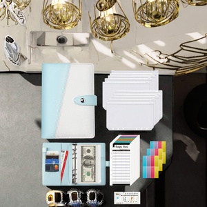<span class=keywords><strong>Quaderno</strong></span> A6 con copertina rigida in pelle effetto marmo <span class=keywords><strong>a</strong></span> scacchi, bestseller OEM, raccoglitore per budget e sfida di risparmio, con fogli rimovibili - Product Image 3