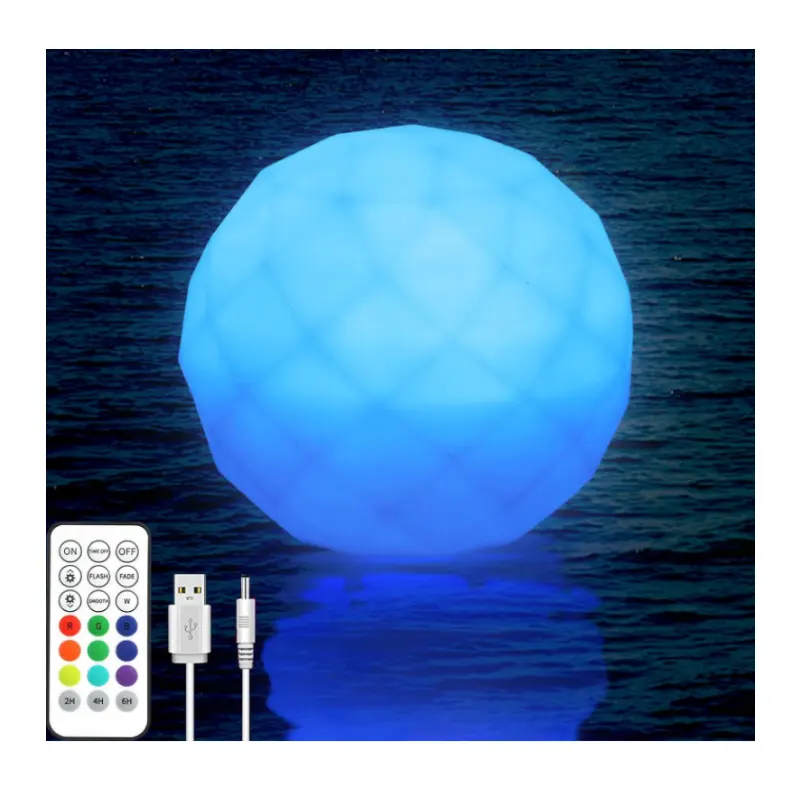 Lampu Floating Led, lampu kolam renang Led warna RGB dengan Remote RF, lampu bola untuk pesta rumput taman kolam renang