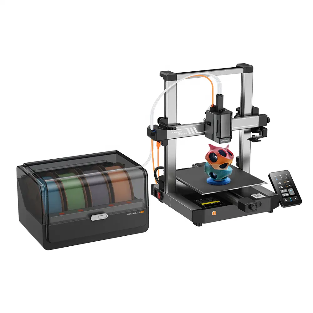 Anycubic all'ingrosso Kobra 3 Combo multicolore ad alta velocità Max 600 mm/s grande formato di stampa 250x250x260mm Desktop stampante 3D