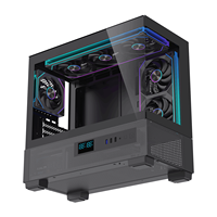 Boîtier d'ordinateur de jeu Lovingcool 2027, nouveau design, tour complète, verre trempé, boîtier PC gamer, châssis PC ATX avec affichage de la température