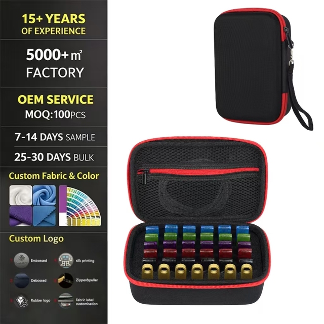 Waterproof EVA Hard Shell USB Drive Holder Bag Multi Slots Storage Case for USB Flash Drive SD Memory Card Travel Organizer