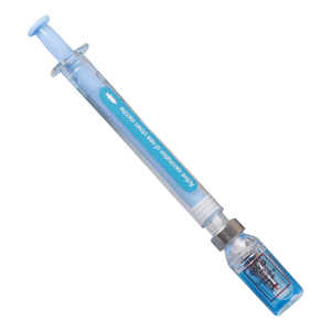 Penna Creativa Coreana per Studenti, Design a Siringa, Punta 0.38mm, Inchiostro Blu/Rosa Gel, Penna Neutra in Plastica - Product Image 6