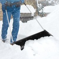 Pelle à neige robuste à manche en U, lame large, portable pour la déneigement de la cour et de l'allée