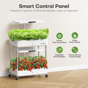 Sistema de Cultivo Vertical con Estantes de Múltiples Niveles y Panel LED para Plántulas de Interior, Microgreens y Agricultura Vertical - Product Image 3