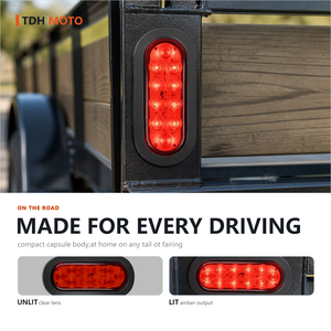ไฟท้ายรถพ่วง LED 10 เม็ด 12V ไฟท้ายสำหรับรถบรรทุกคาราวานสากล IP67 กันน้ำ 2W อุปกรณ์เสริมไฟรถบรรทุก - Product Image 2