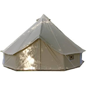 Tenda de Camping Moderna de Luxo para Quatro Estações, Tipo Bell Mongol, Camuflagem/Jogo de Campo, Lona de Algodão Oxford Impermeável >3000mm - Product Image 1