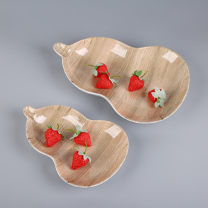 Plateau de service en mélamine imitation bois, incassable, pour fruits et collations, idéal pour la maison et les fêtes (sans dropshipping) - Product Image 6