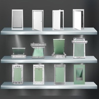 OEM ODM Panneau d'accès carré moderne en aluminium, finition blanc thermolaqué, porte d'inspection murale/plafond pour projets hôteliers et commerciaux
