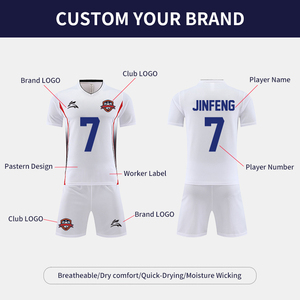 Atmungsaktive Fußballverein-Sportbekleidung für Erwachsene und Kinder Fußball-Trainingskleidung Blanko-Fußballuniform - Product Image 3