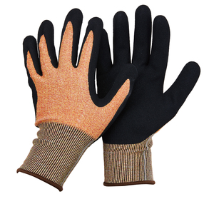 ANSI Cut Level A5 13G Guantes protectores HPPE resistentes a los cortes recubiertos de nitrilo de punto sin costuras para la construcción y la industria - Product Image 4