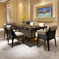 Meubles de luxe italiens neufs, table à manger rectangulaire en bois, ensemble de meubles de salle à manger sur mesure pour toute la maison