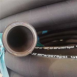 4000+PSI 4-spiraal stalen draad hydraulische oliebestendige rubberen slang 2 inch flexibele slang R12 zware voertuigen direct snijden - Product Image 2