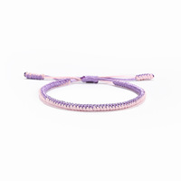 Handmade Waterproof Woven Wax Thread Wrap Simple Rope Knot Bracelet Men and Women Bracelet