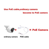 Accesorios de línea de cámara de red DIY 70cm RJ45 CCTV POE Módulo de cámara IP Cable de alimentación de video con adaptador de 48V a 12V