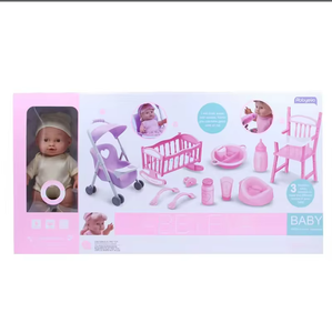 4 sons IC boire <span class=keywords><strong>de</strong></span> l'eau musique <span class=keywords><strong>pipi</strong></span> jouet bébé poupée poussette avec lit et chaise - Product Image 4