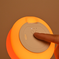 Lampu Tidur Silikon Bentuk Siput Kawaii, Cahaya Putih Hangat, Sensor Sentuh, Timer Otomatis, USB Rechargeable, Pelindung Mata, Lampu Meja Samping Tempat Tidur