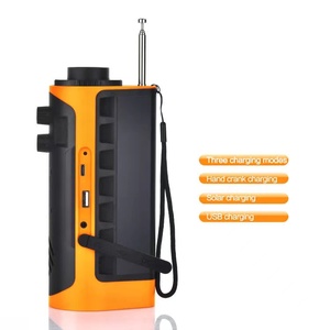 HIGH HOME Portable 2200mAh Waterproof Emergency Radio <b>Flash</b> <b>Light</b> FM Radio Indoor/Outdoor Use Lithium Solar Dual USB Phone - Product Image 4