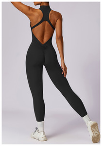 Nouvelle Combinaison de Sport Sans Couture Nude avec Fermeture Éclair et Logo Personnalisé, Dos Nu, pour <span class=keywords><strong>Yoga</strong></span> et Activités Sportives, Fournisseur de Vêtements de Sport - Product Image 3