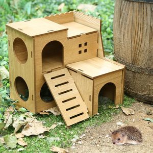 Precio personalizado hámster casas de mascotas muebles de madera gran escondite hámster Chinchillas con tobogán - Product Image 3