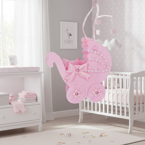 Tessuto per passeggino Favor in rosa per decorazioni per neonati e bambini - Product Image 3