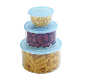 Easga 3pcs thực phẩm lưu trữ <span class=keywords><strong>container</strong></span> Set BPA free kín <span class=keywords><strong>container</strong></span> thùng nhựa nhà bếp và phòng đựng thức ăn tổ chức - Product Image 1