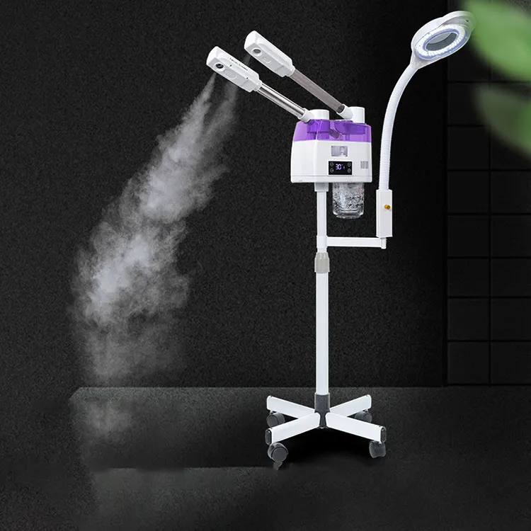 Vente en gros Vaporisateur facial professionnel 2 en 1 avec lampe de grossissement pour humidifier la peau Salon de beauté