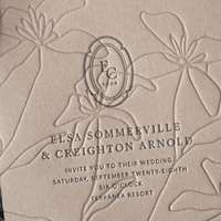 Suite d'invitations de mariage romantique bicolore à motifs floraux, avec pochette imprimée en relief et enveloppe extérieure Midnight