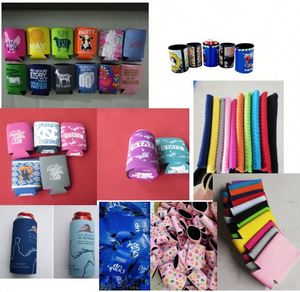 Refroidisseur de canettes de bière personnalisé avec logo, support en néoprène imprimé sur mesure, publicitaire, haut de gamme, pliable, en mousse pour canettes de bière - Product Image 4