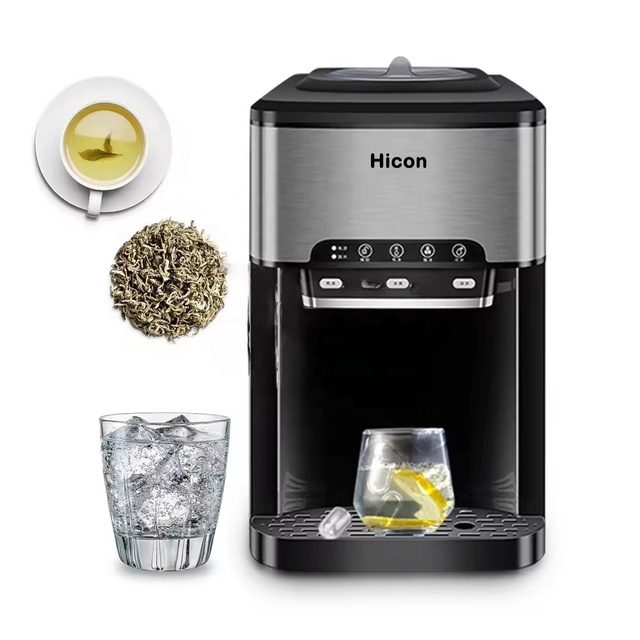 Hicon Multifunctional Electric 25KGS 3 in 1 Hot & Cold Water Ice Maker with Child Lock for Household Use