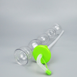 Senno <b>Gourd</b> Shaped Pet Beverage Cup 450ml With Lid And Straw For Drinking - Product Image 2