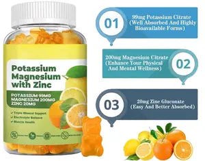 Produsen OEM grosir kualitas baik elektrolit otot kesehatan seng kalium Magnesium Gummies