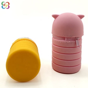 Porte-<span class=keywords><strong>crayon</strong></span> pliable en silicone durable de conception créative promotionnelle pour le bureau de bureau d'école - Product Image 6