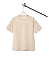 Anpassbares Sommer-T-Shirt für Herren, 220g Leichtgewicht, Gestrickt, Doppelseitig, Einfarbig, Kurzarm, Trendige Erdfarben, Locker Geschnitten, Lässig