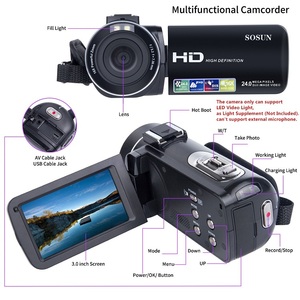 Meilleures ventes Super 24mp FHD 1080p Caméscope professionnel Caméra vidéo numérique avec écran tactile de 3 pouces - Product Image 6