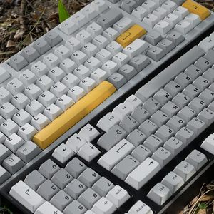 Tecsee กุญแจแบบโปรไฟล์ <span class=keywords><strong>gmk</strong></span> สีเทาด้านบน/ด้านข้างที่แกะสลักบน/ด้านข้างของอุตสาหกรรมหนัก - Product Image 4