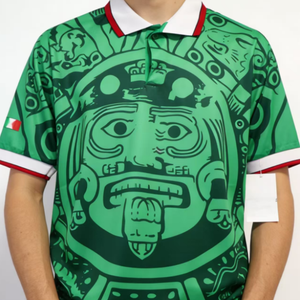 Maglia da calcio Messico verde retrò 1998 di alta qualità per partite importanti 2026, personalizzabile con logo, per il Messico - Product Image 2