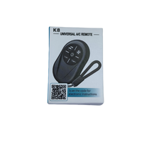 Télécommande universelle pour climatiseur domestique, sangle de transport, réglage du code fixe, Air Mouse, 4 boutons, infrarouge, portée de 10m, silicone
