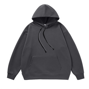 เสื้อฮู้ดดี้ผ้าเทอร์รี่แบบมีเชือกผูก ปรับแต่งโลโก้ได้ สำหรับออกกำลังกาย ผ้าฝ้ายหนานุ่ม ทรงโอเวอร์ไซส์ มีกระเป๋าเสื้อ สำหรับผู้ชาย - Product Image 3