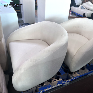 WBERT rh Furniture Style <span class=keywords><strong>nord</strong></span>-américain Fauteuil en velours et bois massif Tissu Chaise de salon personnalisée Mobilier rh Maison pour les loisirs - Product Image 2