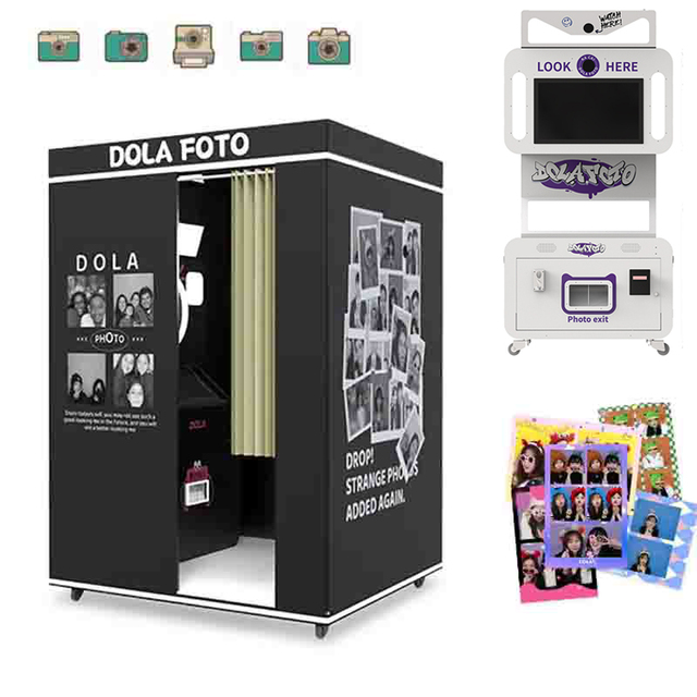 Photobooth Dual Camera Remote Control Automatic Vintage Touch Screen Digital Photo Booth Photographi Booth