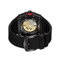 Jam tangan mekanis pria, ONOLA 3828D gerakan otomatis montre reloj asli nyaman untuk pria jam tangan tali silikon berongga