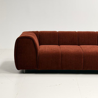 Canapé d'angle moderne italien semi-circulaire en tissu rembourré avec garnissage en mousse pour buanderie de luxe