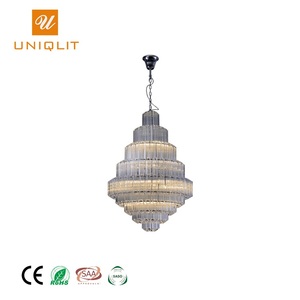Hotel In Metallo di Alta Qualità Enorme 16 Lampada Luce Del Pendente di Vetro Per Il Ristorante - Product Image 1