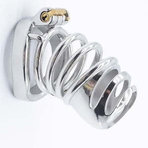 FRRK-15B Jaula de Castidad Masculina Grande de Acero Inoxidable, Jaula de Castidad Resistente y Cómoda con Candado, Jaula para Pene Grande BDSM para Hombres - Product Image 5